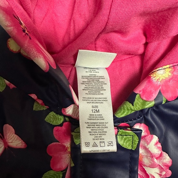 Little me warm rain coat for 12 months - Picture 4 of 6